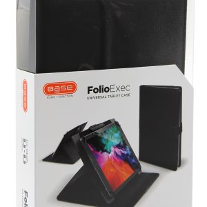 Base Folio Universal Tablet Case Cover & Stand for all iPad Mini 1/2/3/4/5 & All Samsung TAB A up to 8.5" Touchscreen Tablet (5.5" 8.5") - Black