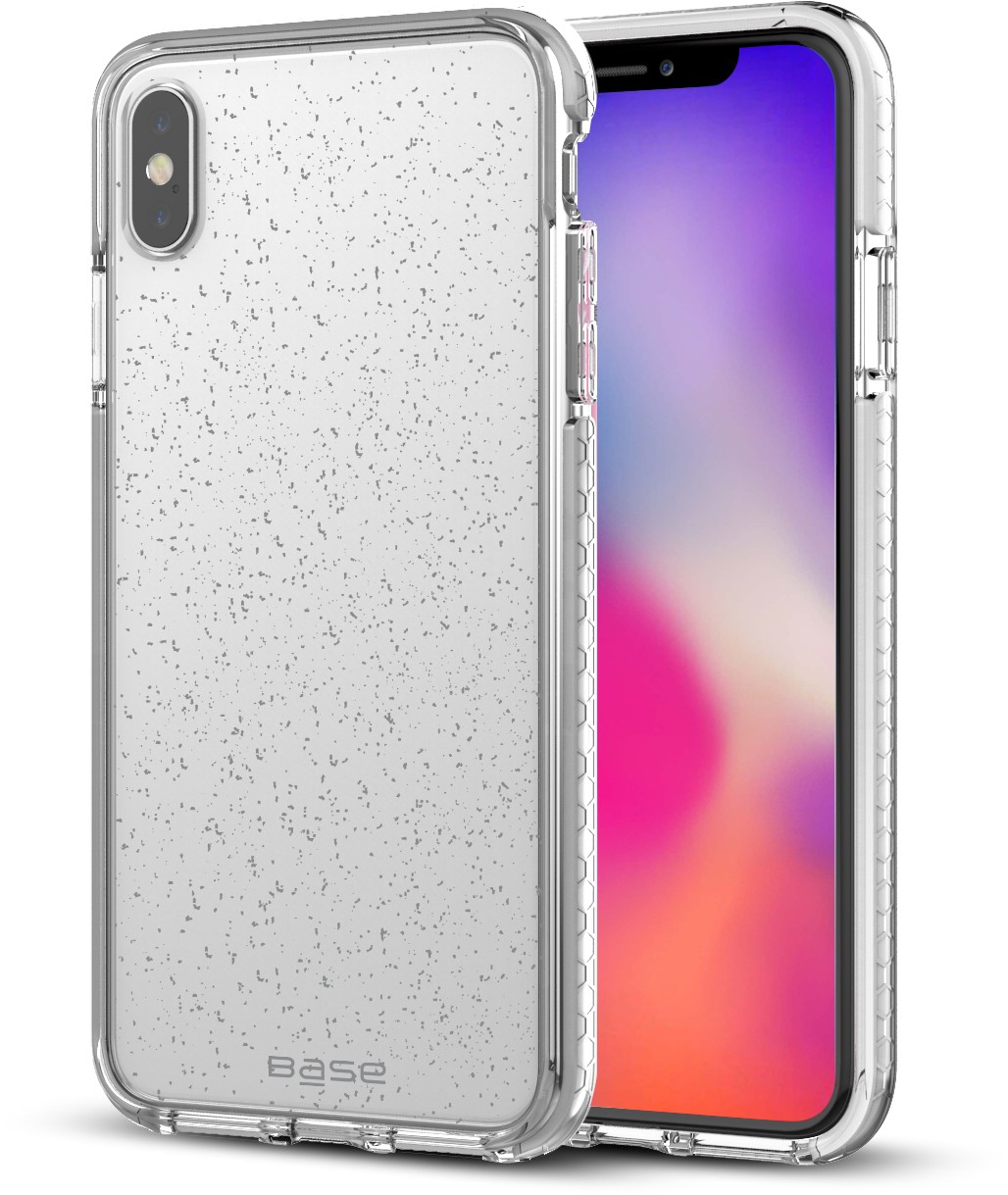Base BORDERLINE - GLIMMER DUAL BORDER IMPACT PROTECTION FOR iPhone X Max - SILVER