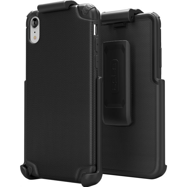 BASE Rugged Armor PRO TECH Protective Case With Holster For iPhone XR - Black