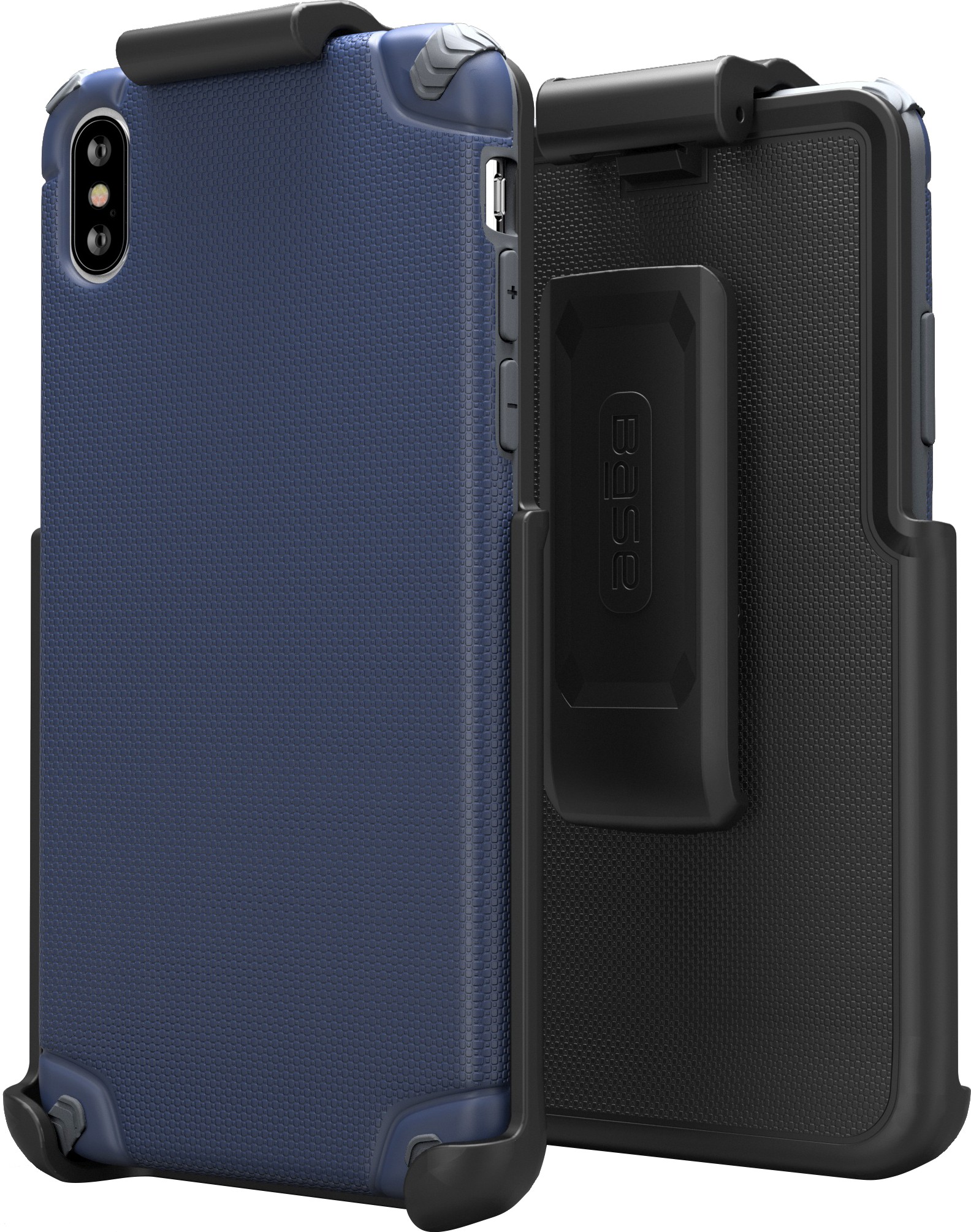 BASE Rugged Armor PRO TECH Protective Case With Holster for iPhone XS Max - Blue