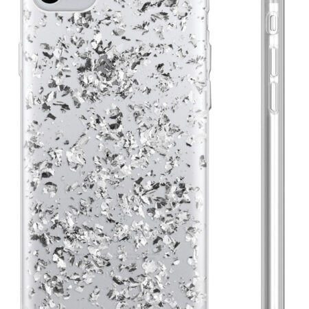 Clear case with silver glitter for iPhone 7 iPhone 8 iPhone SE2 iPhone SE3 cell phones