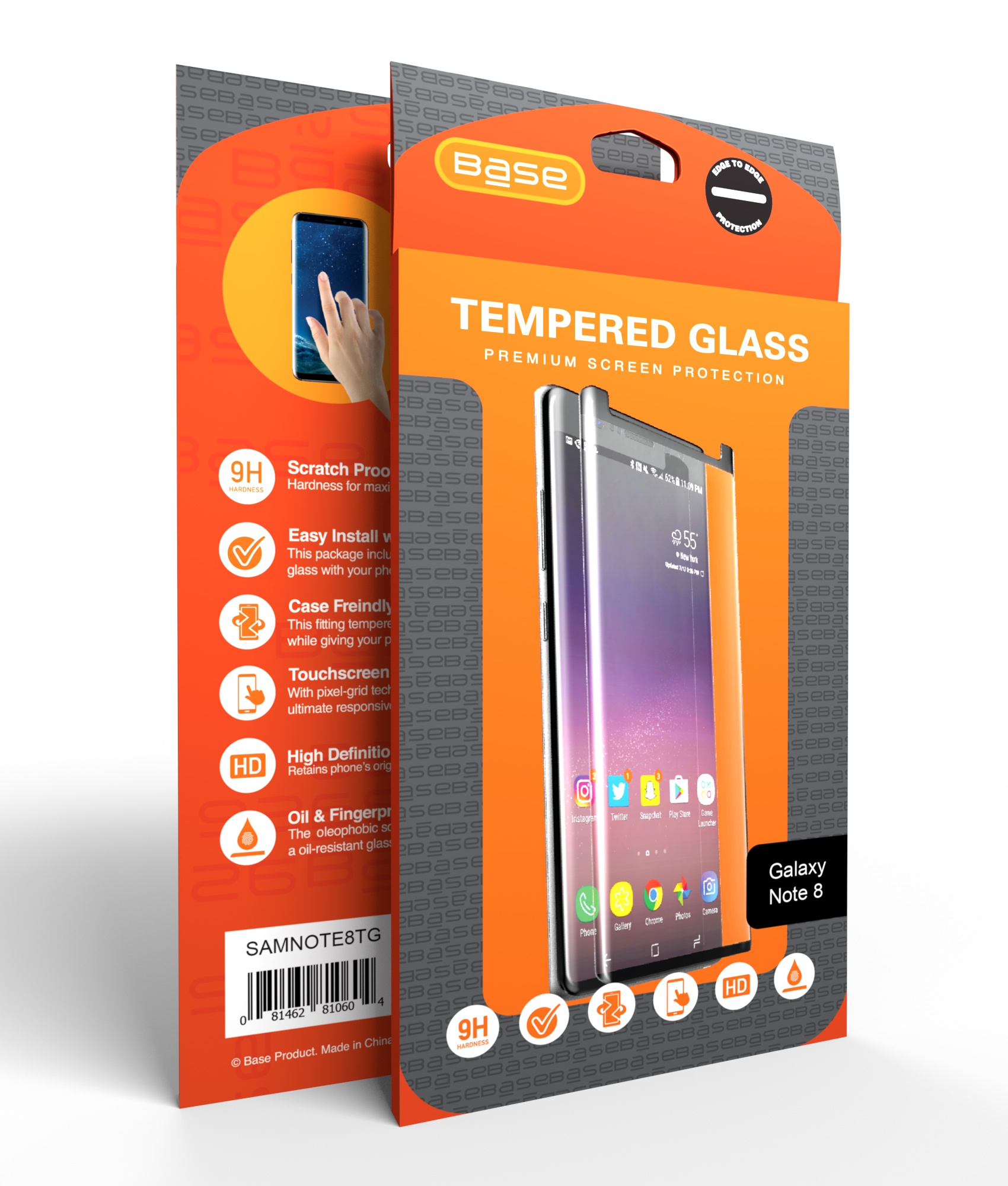 Base Tempered Glass Screen Protector for Galaxy Note 8