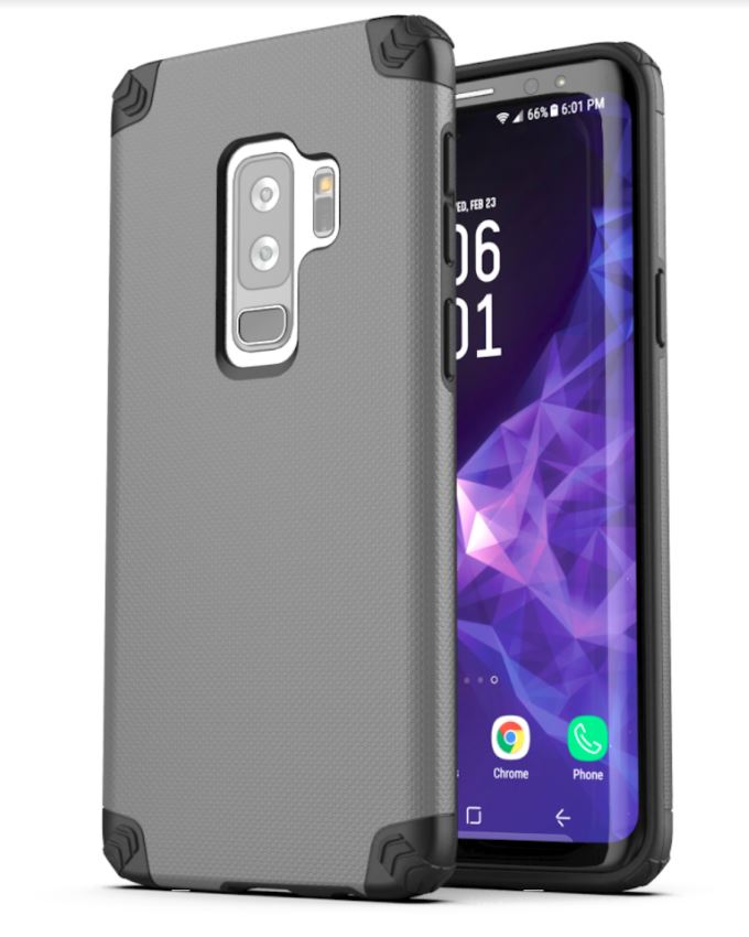 Base ProTech - Rugged Armor Protective Case for Galaxy S9 Plus - Gray