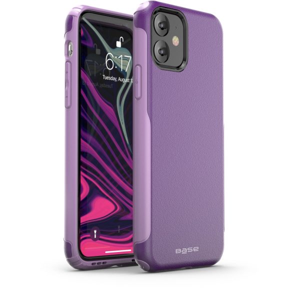 Purple rugged anti-slip matte surface case protective for iPhone 11 cell phones