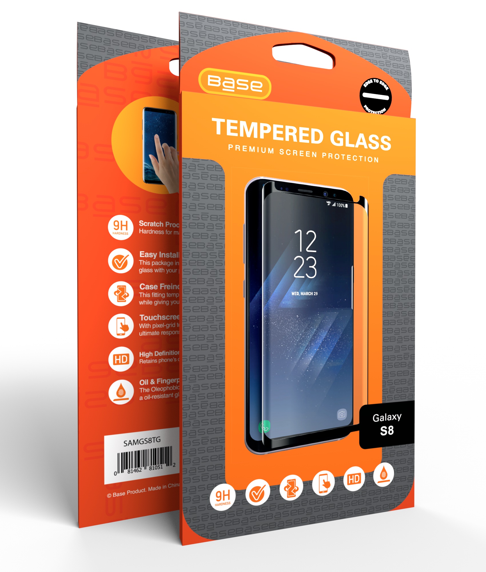 Base Tempered Glass Screen Protector for Galaxy S8