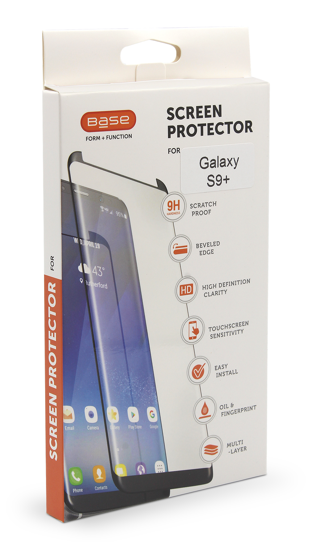 Base Tempered Glass Screen Protector for Galaxy S9 Plus - Full Adhesive