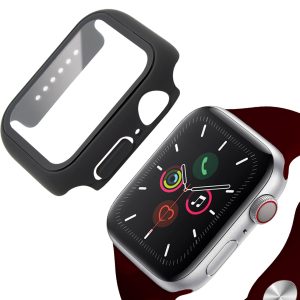 Full coverage tempered glass bumper with Black Edges for Apple Watch Series 1,2,3 Small (38mm)