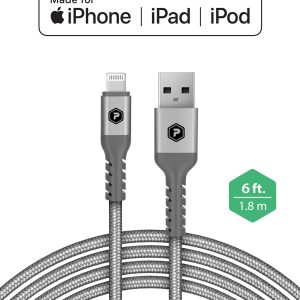 6 ft. silver lightning to USB charge and sync cable