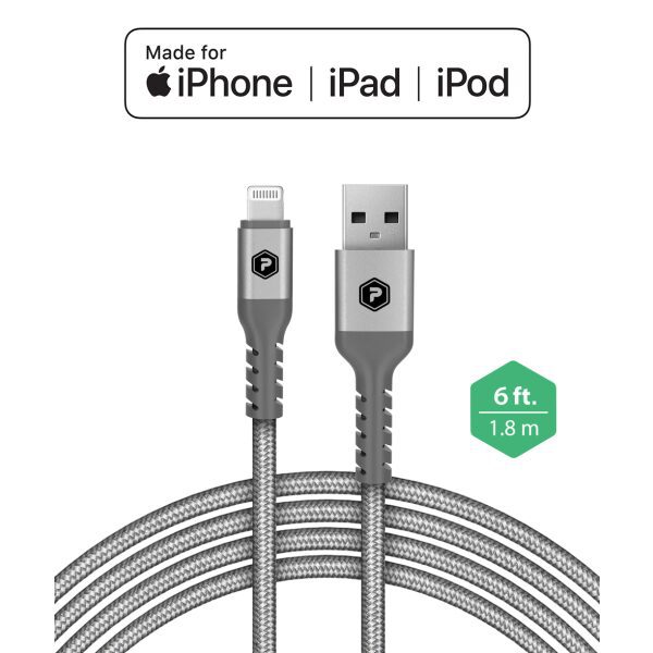 6 ft. silver lightning to USB charge and sync cable