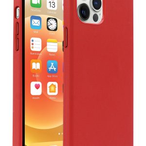 Base MagSafe Compatible Vegan Leather Case For iPhone 12 / iPhone 12 Pro - Red
