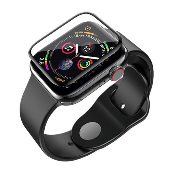 Ultra Clear screen protector with black curved edge for Apple Watch Series 4/5/6/SE - 44mm