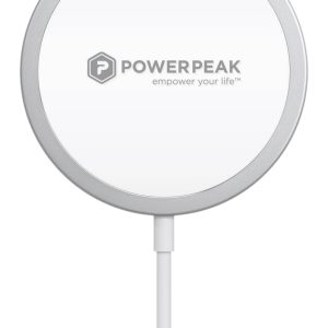White MagSafe wireless fast charging