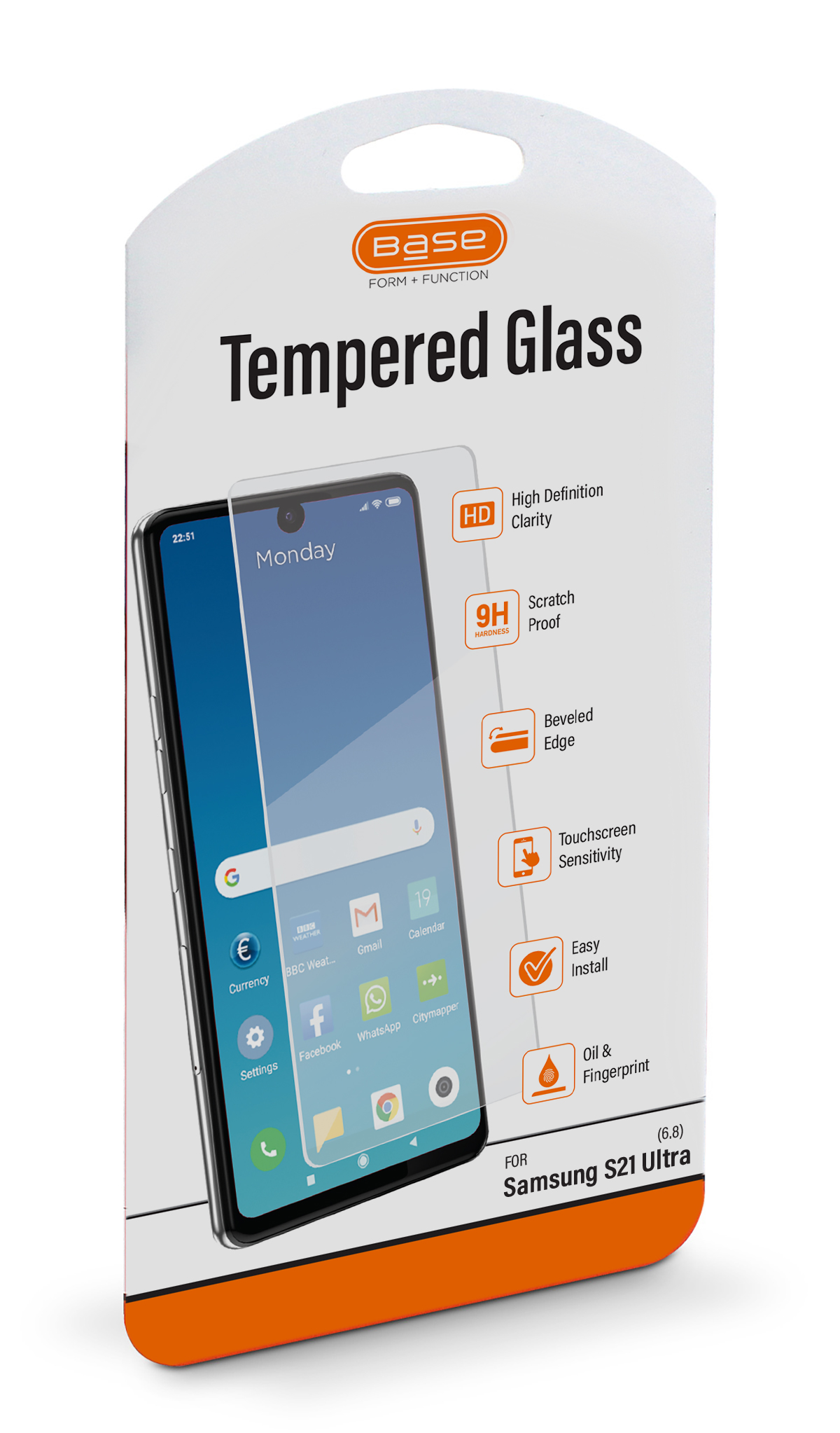 Base Tempered Glass Screen Protector for Samsung S21 Ultra