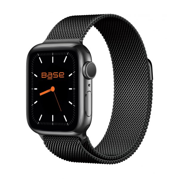 Black Apple Watch Stainless Steel Bands for Series 1/2/3/4/5/6/7/SE size Large (42/44/45mm)