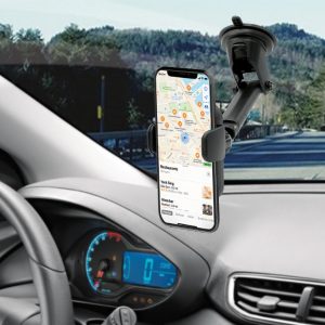 15W Wireless MagCharge Car Dash/Vent Mount Holder with Magnetic Auto-Alignment - Compatible with All Wireless Charging Smartphones