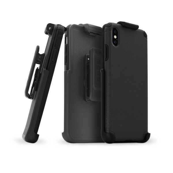 BASE Rugged Armor PRO TECH Protective Case With Holster for iPhone XS Max - Black