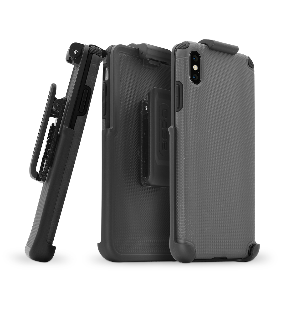 BASE Rugged Armor PRO TECH Protective Case With Holster for iPhone XS Max - Grey