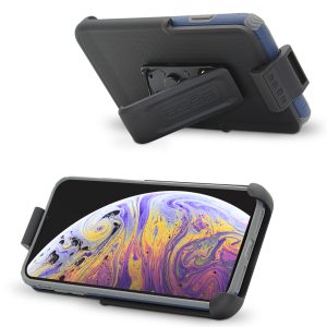 BASE Rugged Armor PRO TECH Protective Case With Holster for iPhone XS Max - Blue
