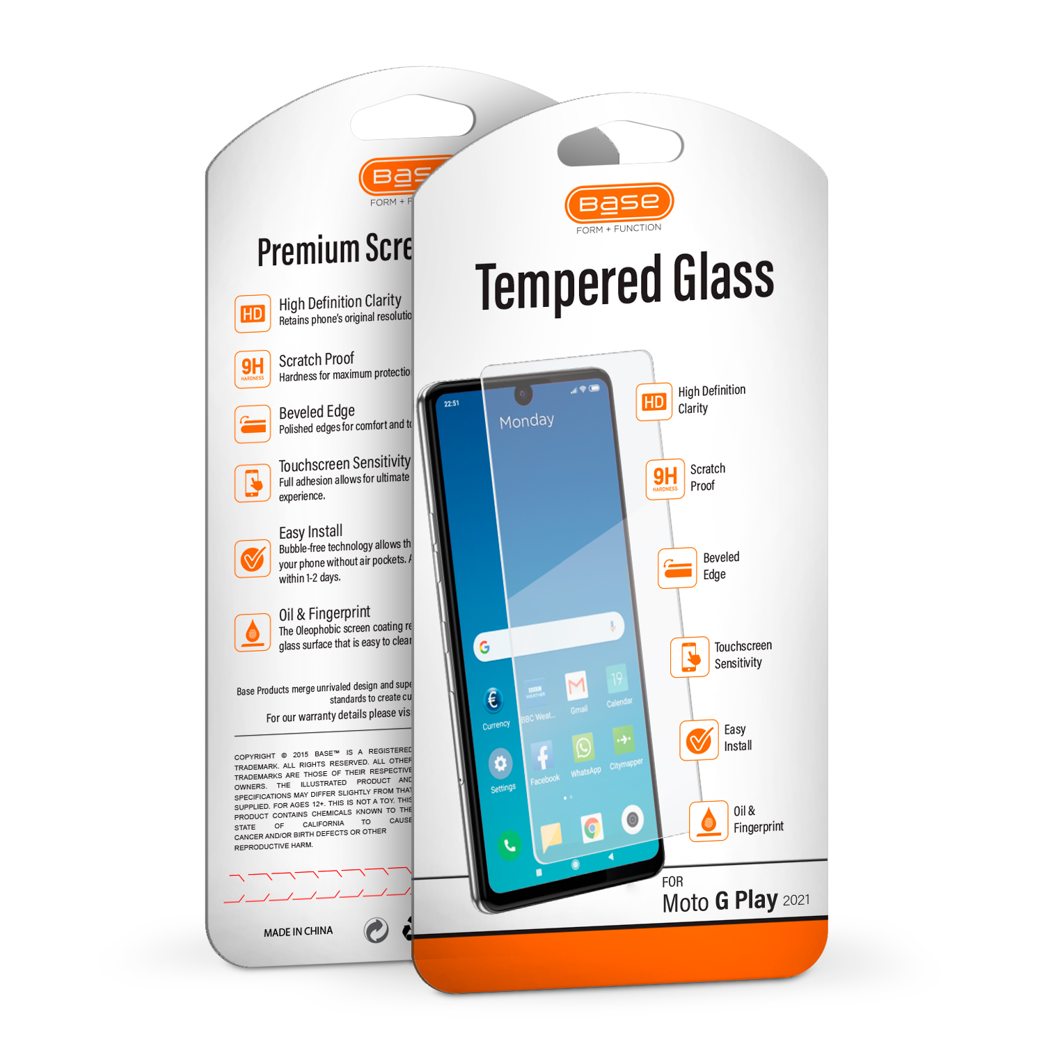 Base Tempered Glass Screen Protector for Moto G Play 2021