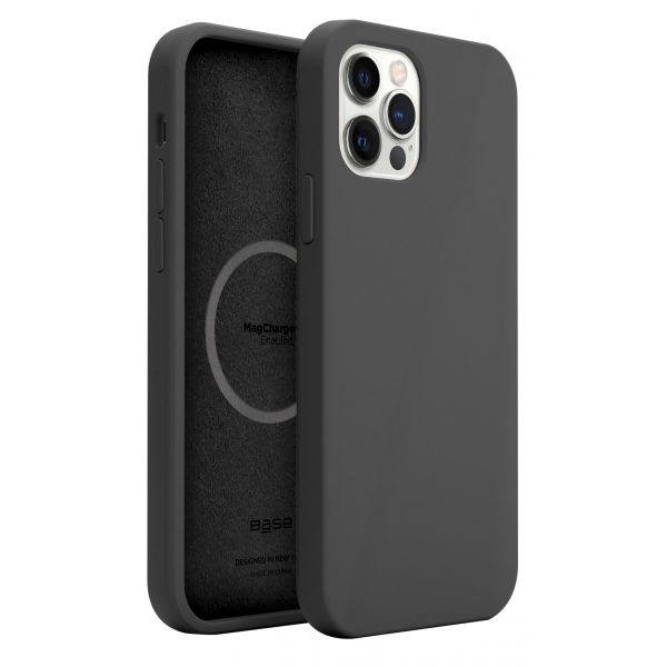 Base Liquid Silicone MagCharge Case for iPhone 13 Pro - Black
