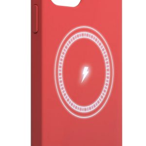 Base MagSafe Compatible Liquid Silicone Gel/Rubber Case for iPhone 13 (6.1) - Red