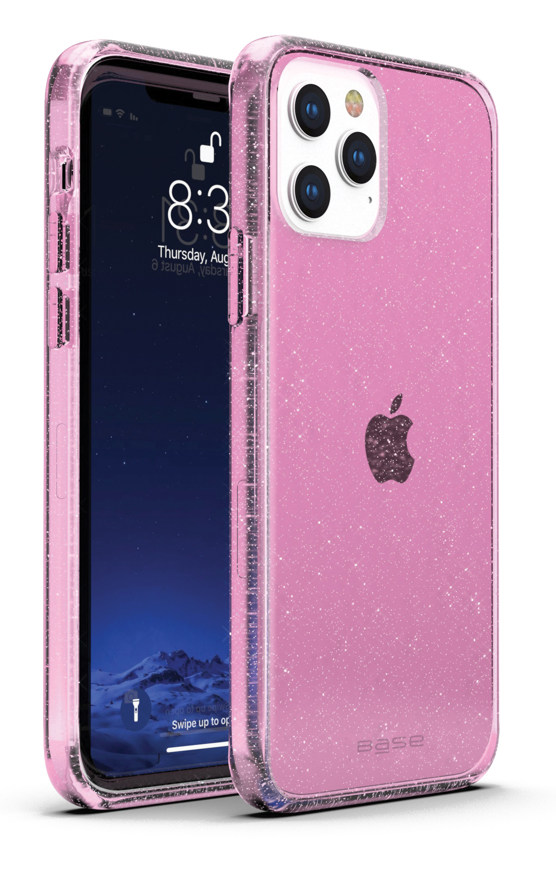 Pink slim glitter protective case for iPhone 13 Pro cell phones