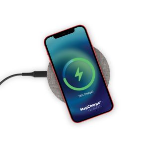 PowerPeak Aluminum 15W MagCharge wireless Fast Charging Wireless Pad - Fast Charger Adapter Included
