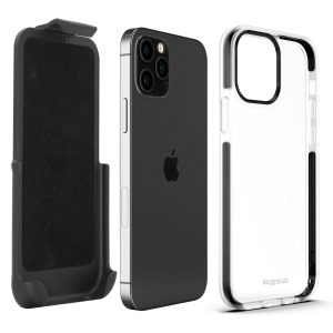 Base iPhone 12 / iPhone 12 Pro (6.1) - BORDERLINE Dual Border Impact protection with Holster - Black