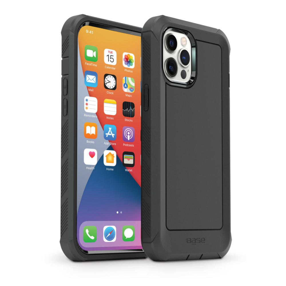 Black boulder rugged protective case for iPhone 13 Pro Max cell phones