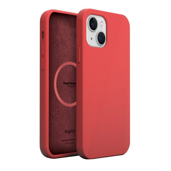 Liquid Silicone MagCharge Case for iPhone 13 Mini - Red