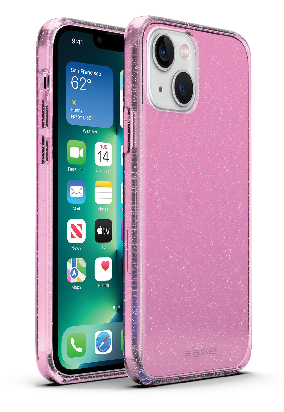 pink slim glitter protective case for iPhone 13 cell phones