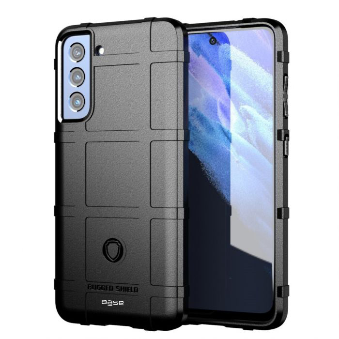 Black Pure Armor Tech case with geometric design of high resistance for Samsung Galaxy FE 21 cell phones