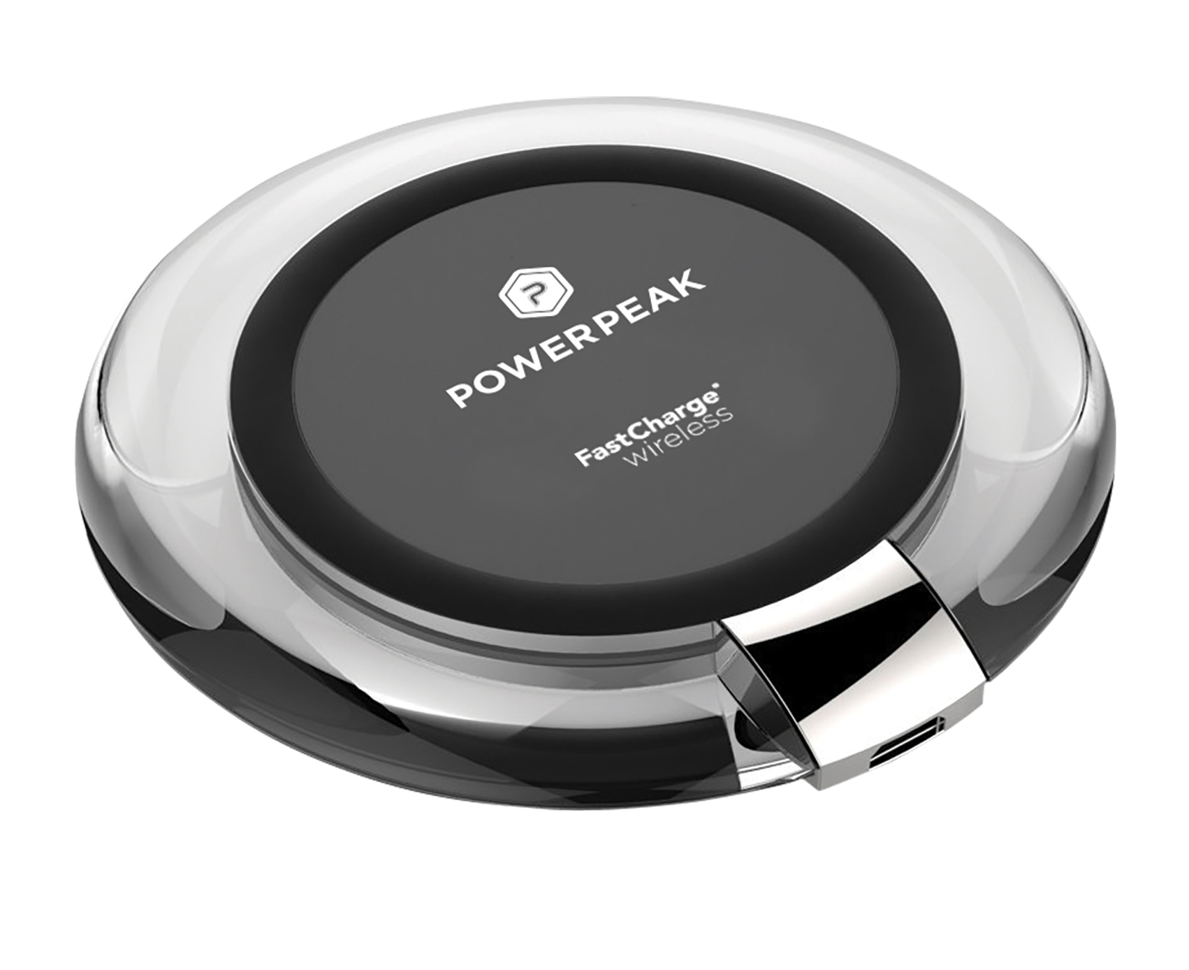 PowerPeak Fast-Charge Wireless Charging Pad (w Cable and Adapter) 15W