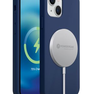 Liquid Silicone MagCharge Blue Case for iPhone 13 Mini