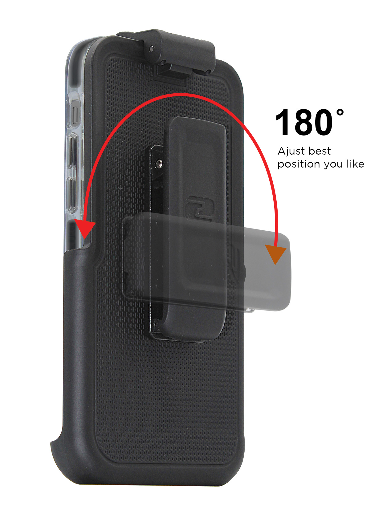Base Borderline Case for iPhone 13 Pro with Holster - Black