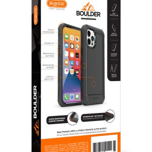 IPHONE 13 PRO MAX (6.7) - BOULDER -  HEAVY-DUTY CO-MOLDED RUGGED PROTECTIVE CASE - BLACK