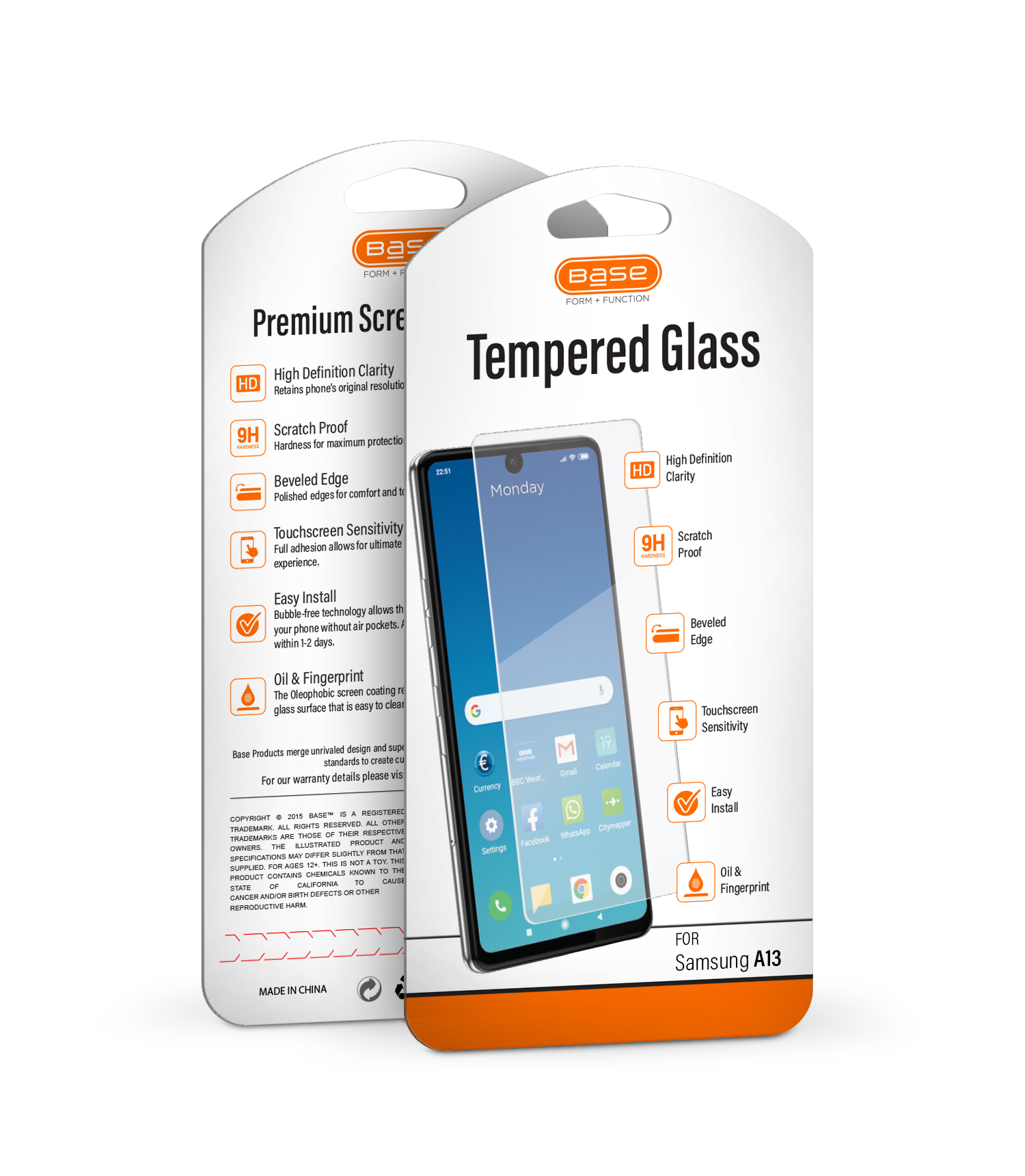 BASE PREMIUM TEMPERED GLASS SCREEN PROTECTOR FOR SAMSUNG A13