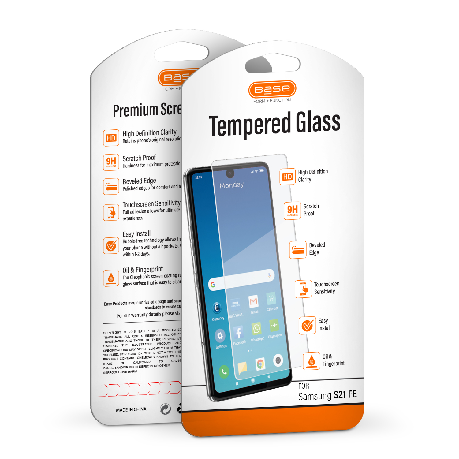 Base Tempered Glass Screen Protector for Samsung FE 2021