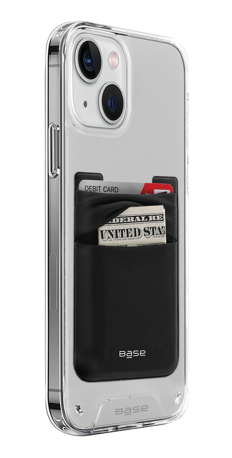 Black Adhesive Cell Phone Pocket