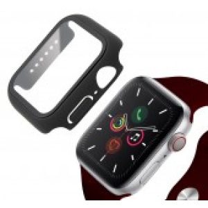 Full coverage tempered glass bumper with Black Edges for Apple Watch 7 size small 41 mm