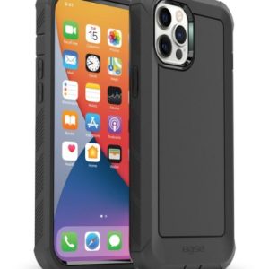 Black rugged protective case compatible with MagSafe wireless charging for iPhone 14 Pro cell phones