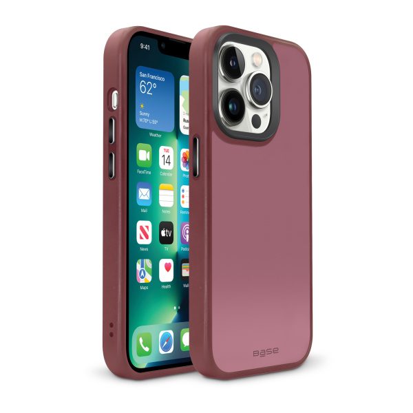 Base DuoHybrid Reinforced Protective Case for iPhone 14 Max - Coral/Clear